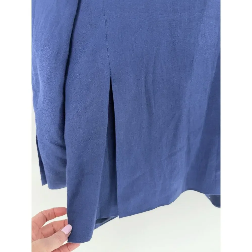 Tommy Hilfiger Mens Modern Fit 100% Linen Sport Coat Blazer 44R Blue - Picture 6 of 9